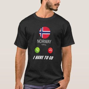 Camiseta Bandeira da Noruega Lembrança Noruega Está Chamand