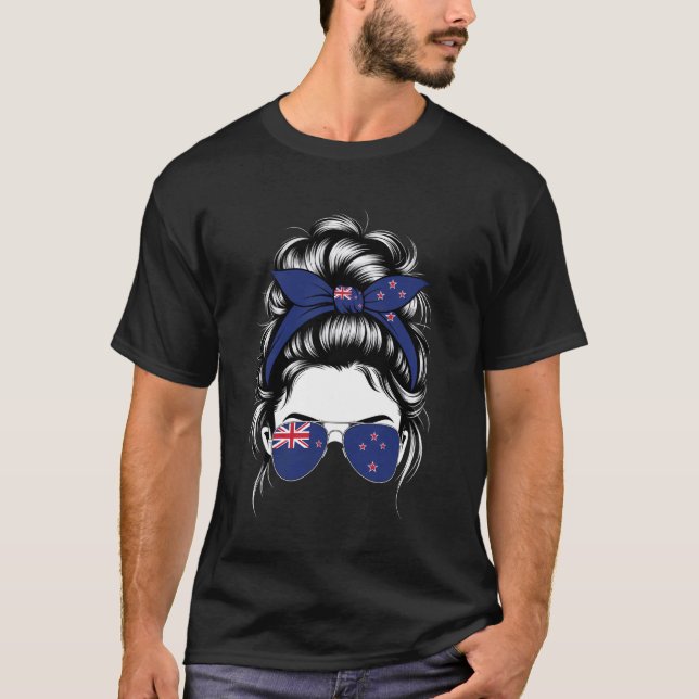 Camiseta Bandeira da Nova Zelândia (Frente)