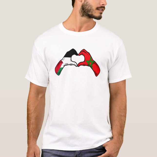 Camiseta Bandeira da Palestina em Marrocos - Ouvido Palesti (Frente)