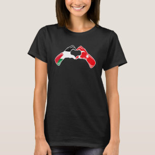 Camiseta Bandeira da Palestina Turquia Coração Turco Pale