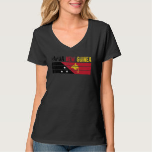 Camiseta Bandeira da Papua-Nova Guiné Homens Mulheres da Pa