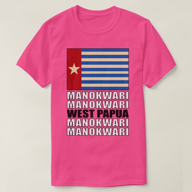 Camiseta Bandeira da Papua Ocidental (Frente do Design)