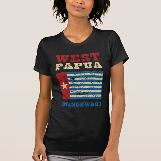 Camiseta Bandeira da Papua Ocidental (Frente)