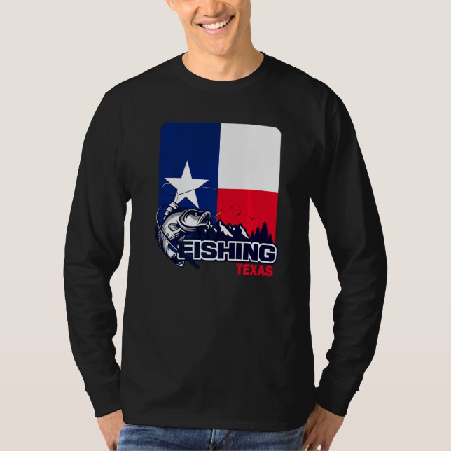Camiseta Bandeira Da Pesca Do Texas No Texas (Frente)