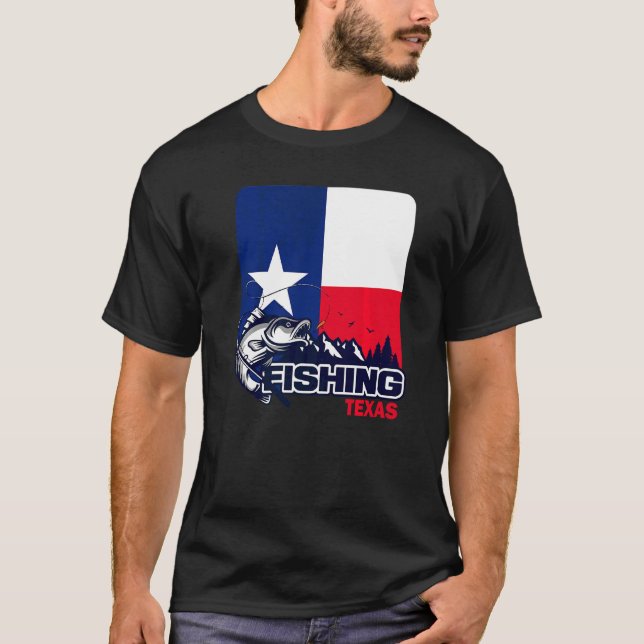 Camiseta Bandeira Da Pesca Do Texas No Texas (Frente)