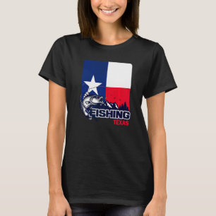 Camiseta Bandeira Da Pesca Do Texas No Texas