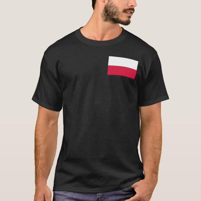 Camiseta Bandeira da Polônia (Frente)
