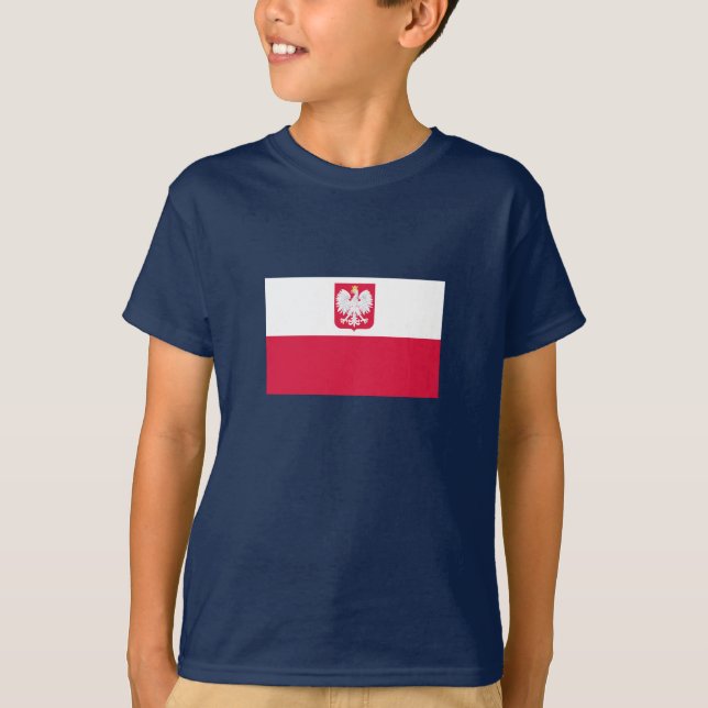 Camiseta Bandeira da Polônia (Frente)