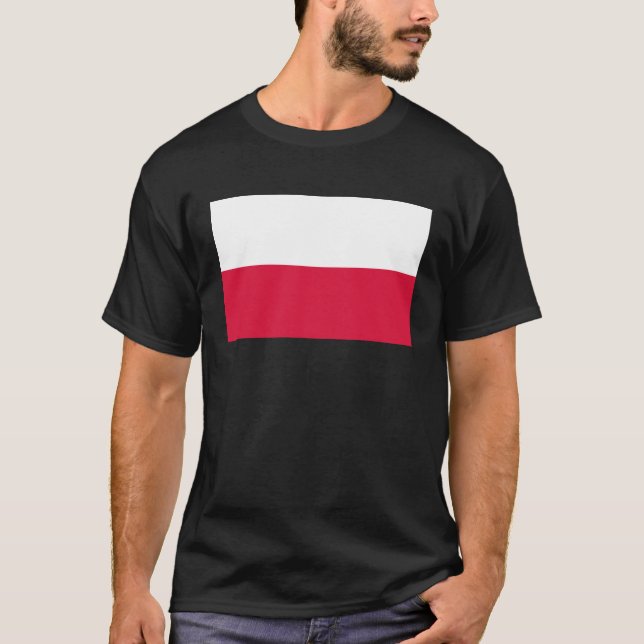Camiseta Bandeira da Polônia (Frente)