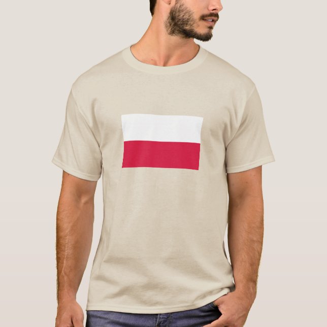 Camiseta Bandeira da Polônia (Frente)