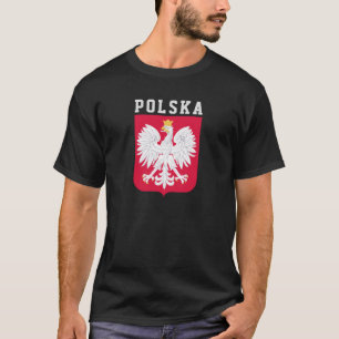 Camiseta Bandeira da Polônia (com brasão de armas)