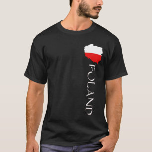 Camiseta Bandeira da Polônia Mapa Polonês