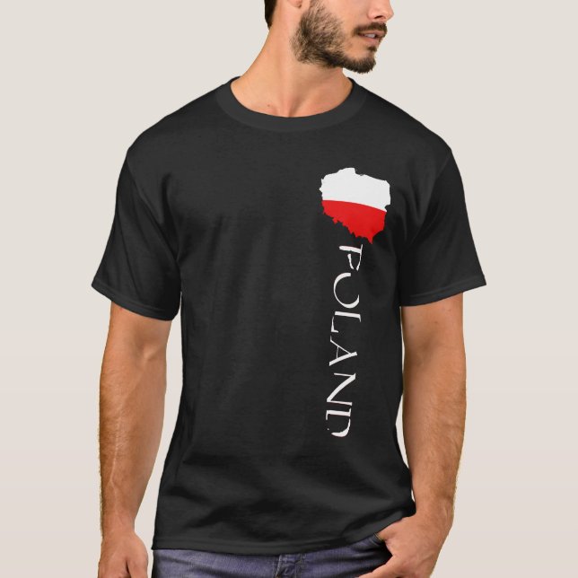 Camiseta Bandeira da Polônia Mapa Polonês (Frente)