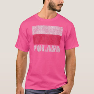 Camiseta Bandeira da Polônia Polonesa Vintage País Homens M