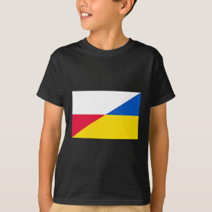 Camiseta Bandeira da Polónia Ucrânia Apoio Amizade Vizinho
