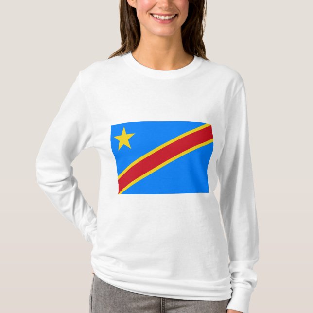 Camiseta Bandeira da RDC (República Democrática do Congo) (Frente)