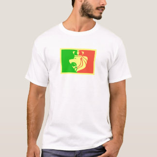 Camiseta Bandeira da reggae de Rasta com leão coroado