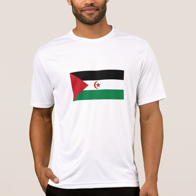 Camiseta Bandeira da República Árabe Saaraui Democrática (Frente)