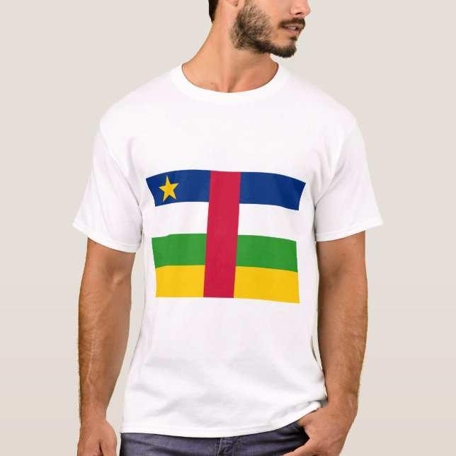 Camiseta Bandeira da República Centro-Africana (Frente)