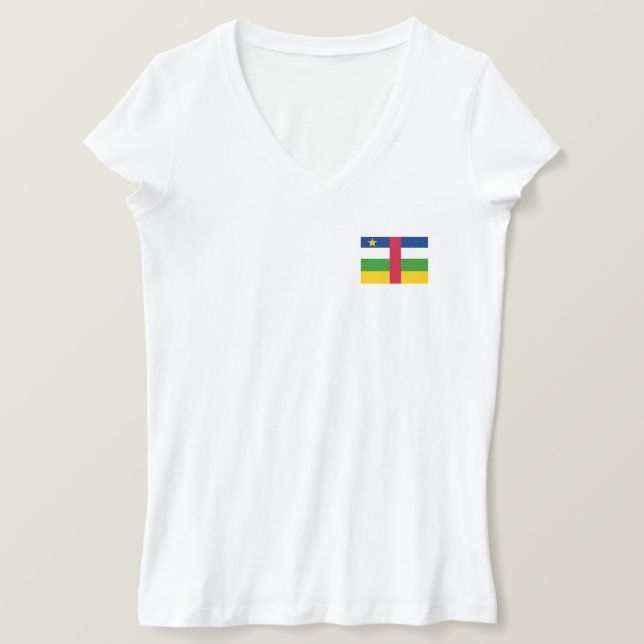 Camiseta Bandeira da República Centro-Africana (Frente do Design)