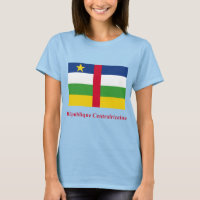 Bandeira da República Centro-Africana com nome em 