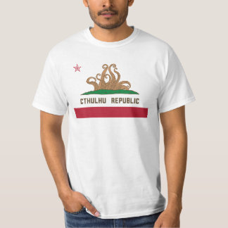 Camiseta Bandeira da República Cthulhu Califórnia Lovecraft