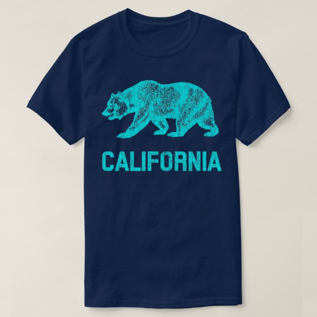 Camiseta Bandeira da República da Califórnia - Urso Distant (Frente do Design)