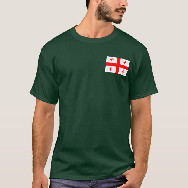 Camiseta Bandeira da República da Geórgia (Frente)