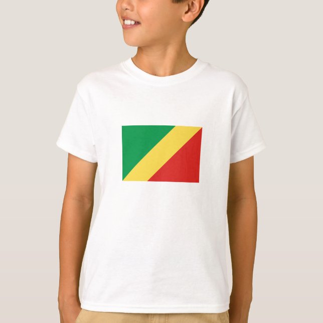 Camiseta Bandeira da República do Congo (Frente)