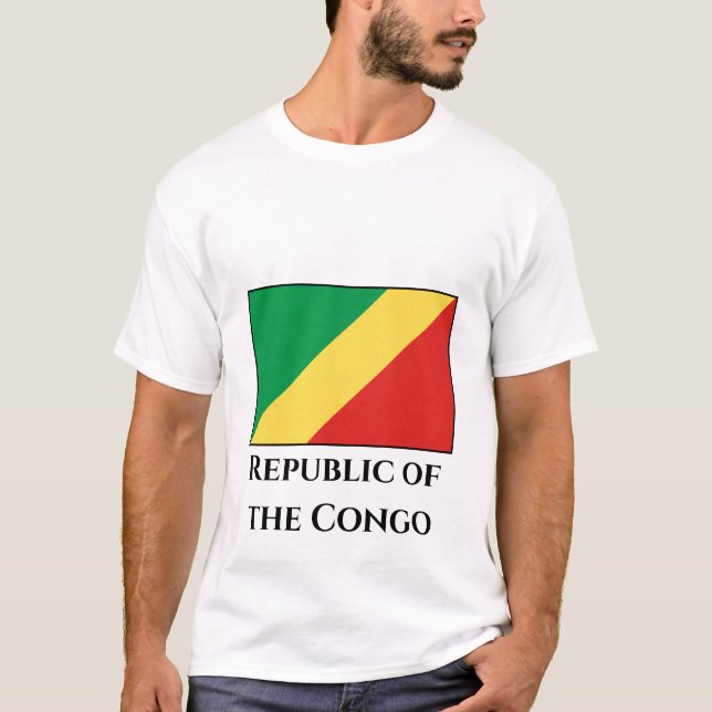 Camiseta Bandeira da República do Congo (Frente)