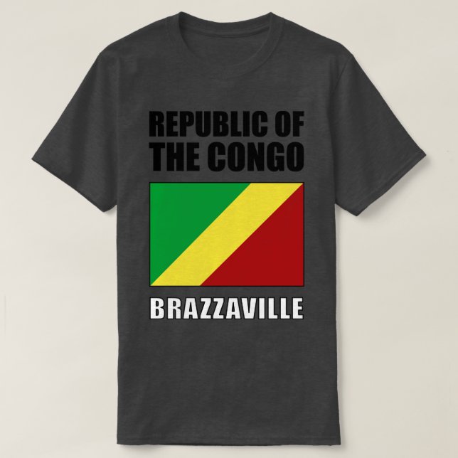 Camiseta Bandeira da República do Congo (Frente do Design)