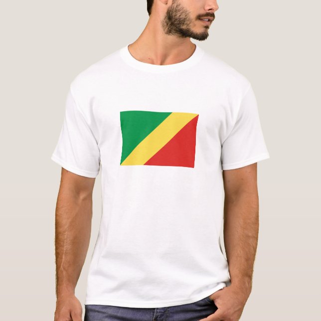 Camiseta Bandeira da República do Congo (Frente)
