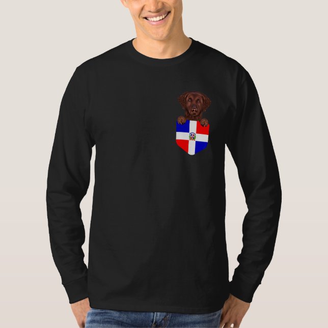 Camiseta Bandeira da República Dominicana Cachorro de Retri (Frente)