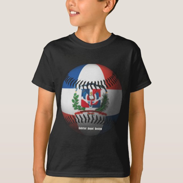 Camiseta Bandeira da República Dominicana coberta pelo beis (Frente)