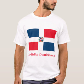 Camiseta Bandeira da República Dominicana com nome no