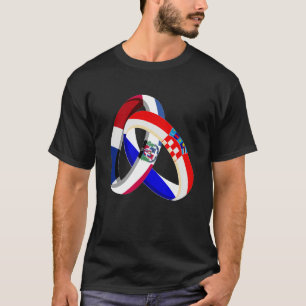 Camiseta Bandeira da República Dominicana Croácia Anel de C