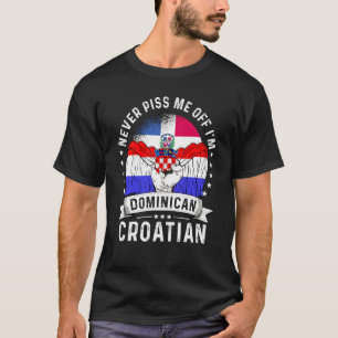 Camiseta Bandeira da República Dominicana Croácia Crescido