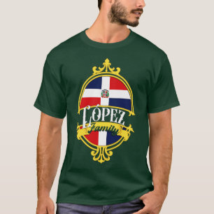 Camiseta Bandeira da República Dominicana da Família Lopez