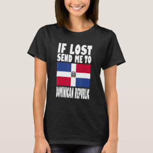 Camiseta Bandeira da República Dominicana Design Se perdido