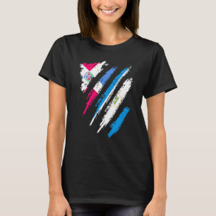 Camiseta Bandeira da República Dominicana País Crescido na
