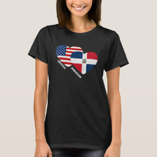 Camiseta Bandeira da República Dominicana Shirt Half Domini
