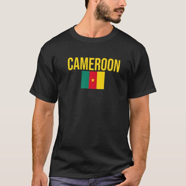 Camiseta Bandeira Da República Dos Camarões (Frente)