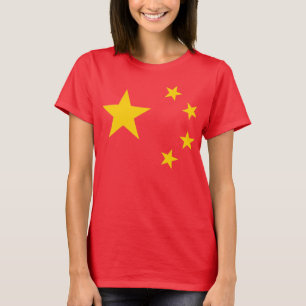 Camiseta Bandeira da República Pessoas da China