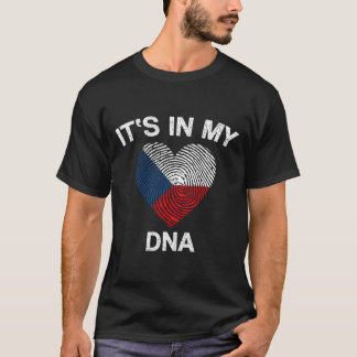 Camiseta Bandeira da República Tcheca Está no Meu DNA Bande