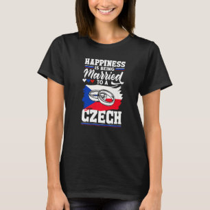 Camiseta Bandeira da República Tcheca Felicidade é ser casa