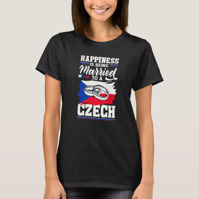 Camiseta Bandeira da República Tcheca Felicidade é ser casa (Frente)