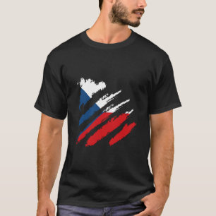 Camiseta Bandeira da República Tcheca Garra Orgulho Tcheco