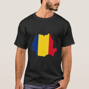 Camiseta Bandeira da Romênia esboço a Romênia