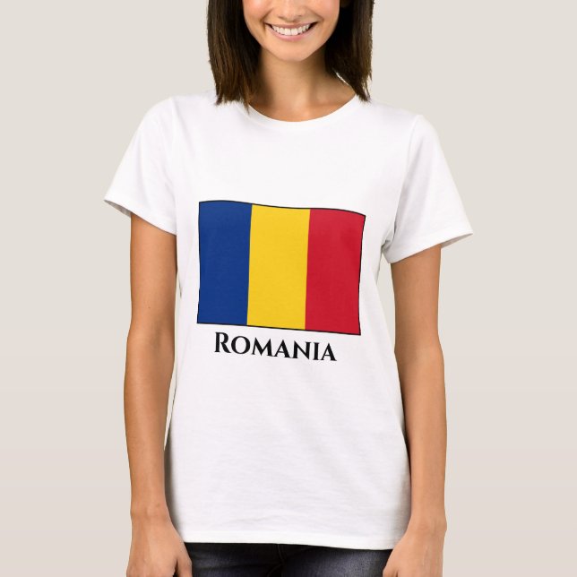 Camiseta Bandeira da Romênia (romena) (Frente)