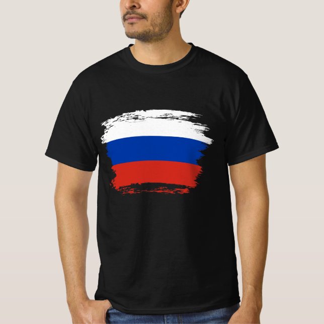 Camiseta bandeira da Rússia (Frente)